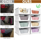 SNSLXH 5 Pack Stackable Closet Organizer Box, Space-Saving Clothes Storage - Image 3