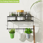 ESOW Paper Towel Holder with Shelf Storage, Adhesive Wall Mount 2-in-1 Basket - Image 7