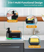 Kitchen Dish Soap Dispenser Set，Dish and Hand Soap Dispenser - Image 2