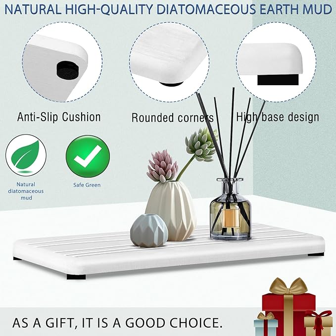 3PCS Water Absorbing Stone Tray, Fast Drying Stone Sink Tray, Stones Soap Trays - Image 5