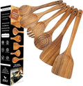 6-Piece Teak Wooden Cooking Utensil Set – Wooden Spoons & Spatulas by Zuli