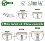 TeamFar Mixing Bowls with Airtight Lids, - Image 2