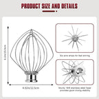Whole Stainless Steel K45WW Whisk Attachment - Image 3