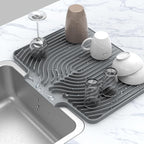 Silicone Drying Mat for Kitchen Counter, Dish Drying Rack Matt by JOOKKI