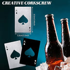Chumia Poker Card Bottle Openers Stainless Steel Poker Card Beer Ace Bottle Cap - Image 2