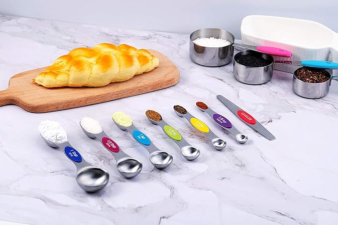 TILUCK measuring cups and magnetic measuring spoons set, stainless steel - Image 6
