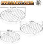 P&P CHEF Round Cooking Rack, Fits Air Fryer/Stockpot/Pressure Cooker/Round Cake - Image 2