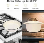 QuliMetal Enameled Cast Iron Cookware Set, 5-Piece – 2.3QT Dutch Oven, 4.7QT - Image 3