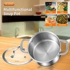 DELARLO Whole Body Tri-ply Stainless Steel Stock Pot - Image 5
