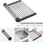 CHIRISEN Expandable Large Roll Up Dish Drying Rack, Foldable Over The Sink Dish - Image 5