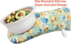 Oven Mitts Gloves 1 Pair Heat Resistant 480 ℉ Non Slip Clear Silicone Printed - Image 6