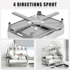 Ewaiira Dish Drying Rack, 2 Tier Large Dish Rack, Stainless Steel Dish Drainer - Image 3