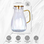 68 oz Glass Pitcher with Lid Water Pitcher with Handle and Spout Heat Resistant - Image 4