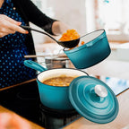 1 Qt & 2 Qt Sauce Pan Sets, Leonyo Enameled Cast Iron Sauce Pan - Image 7