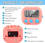 Xuhal 50 Pieces Digital Kitchen Timer Bulk, Small Magnetic Timers - Image 3