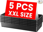 A-LuGei【XX-Large Size【5 Pcs】 Tool Box Organizer Tray Divider【Single Size】 Black by A-LUGEI