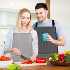 2 Pack Aprons for Women with Pockets, Kitchen Cooking Apron for Men, Adjustable - Image 6
