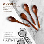 4 PCS Small Wooden Spoons, 5.8 Inch Honey Spoons - Image 4