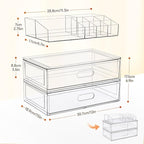 Clear Stackable Makeup Organizer - Image 3