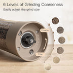 Ultrean Pepper Grinder, Electric Salt and Pepper Grinder Shaker - Image 3