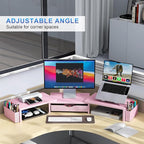 gianotter Dual Monitor Stand Riser, Desk Organizer - Image 3