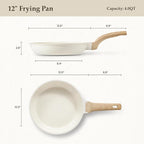 CAROTE Non Stick Frying Pan Skillet, Omelet Pan, Healthy Non Toxic Granite Chef - Image 2