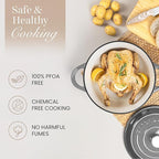 Cast Iron Dutch Oven with Lid – Non-Stick Ovenproof Enamelled Casserole Pot – - Image 4