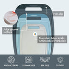 Neoflam Microban Antimicrobial Plastic Cutting Board 3 Sets, BPA Free, Non-Slip - Image 4