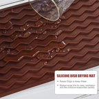 Silicone Dish Drying Mat, Non-Slip Easy Clean Sink Mat Large Heat-resistant - Image 4
