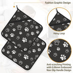 Cute Cat Dog Paw Pot Holder Set of 2, Heat Resistant Potholders Oven Hot Pads - Image 4