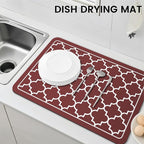 WISELIFE Dish Drying Mat Super Absorbent Drying Mat Large Dish Drying Mats - Image 7
