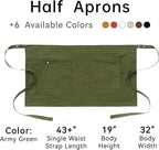 Unisex Waist Apron Half Bistro Apron Server Aprons - Image 6