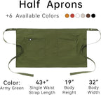 Unisex Waist Apron Half Bistro Apron Server Aprons - Image 6