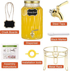 1.5 Gallon Glass Drink Dispenser - Image 4