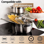 Daniks Standard 7 Quart Stainless Steel Stock Pot - Image 5