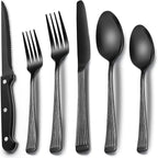 EWFEN 24-Piece Black Silverware Set by EWFEN