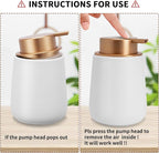 Soap Dispenser Ceramic with Easy-to-Press Pump Hand Lotion Liquid Dispenser - Image 8
