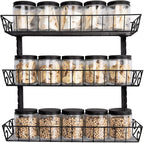 SWOMMOLY Adjustable Wall Mount Spice Rack, 3-Tier Dual-use Organizer - Image 6