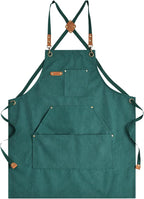 Aoomzoon Canvas Aprons for Men Chef Apron, Work Apron - 16oz Heavy Duty Cross by Aoomzoon