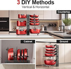 MUDEELA 8-Tier Pots and Pans Organizer under Cabinet, 16.61" Height Light Duty - Image 3