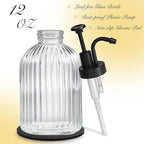 SheeChung Clear Glass Soap Dispenser, 12 Oz Liquid Hand Soap Dispenser - Image 2