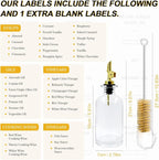 Olive Oil Dispenser Bottle for Kitchen - 350ml Glass Oil & Vinegar Cruet Set - - Image 2