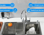 Built in Soap Dispenser for Kitchen Sink, Chrome Stainless Steel Countertop - Image 3
