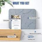 Quick Dry Stone Drying Mat for Kitchen Counter, Water-Absorbent Diatomaceous - Image 6