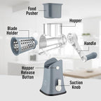 Zulay Kitchen Rotary Cheese Grater 5 Blade Cheese Shredder - Image 8