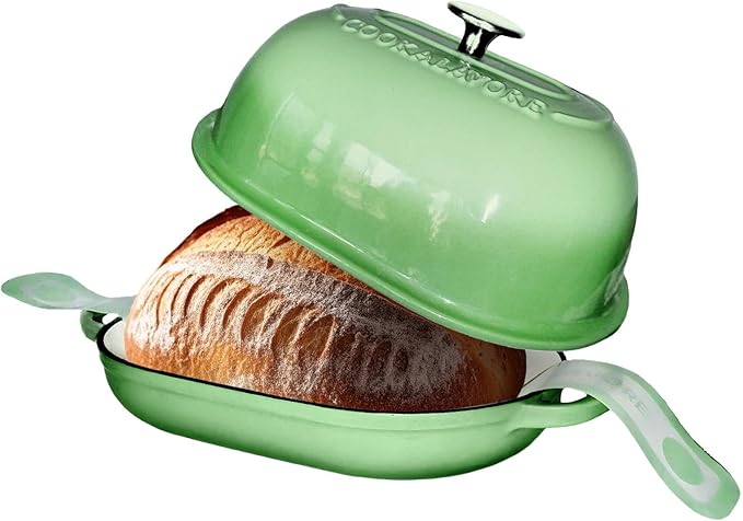 Cast Iron Bread Oven, 6 QT Bread Oven, Thick Enameled Loaf Pan by Unknown