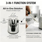 Knife Sharpener for Kitchen Knives, 3-Stage Suction Cup Sharpening Tool for - Image 3