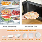 300PCS Plastic Elastic Bowl Covers Reusable, Food Storage Covers - Image 4