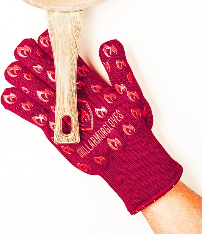Grill Armor Oven Gloves with Fingers – 932°F Heat, Fire & Cut Resistant Mitts - Image 4