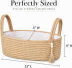 ABenkle Small Storage Basket, Jute Rope Woven Toilet Paper Tray Organizer - Image 7